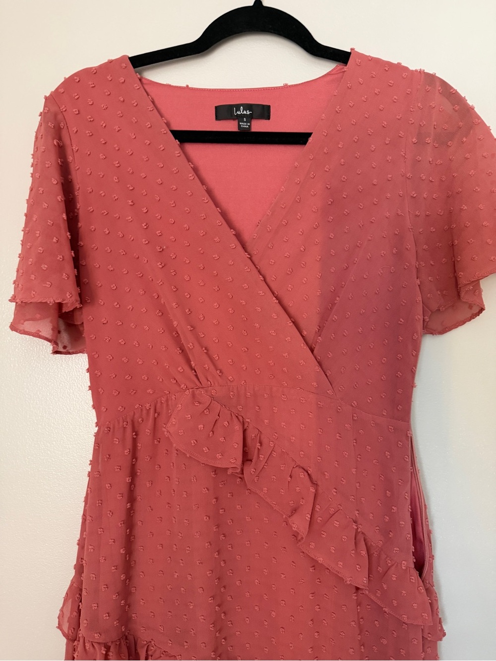 Lulus Pink Assymetrical Midi Dress Size S - Picture 4 of 7